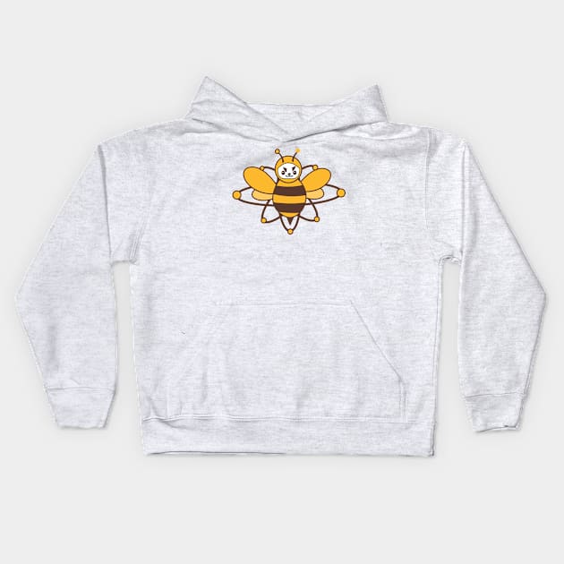 brave atomic bee funny character Kids Hoodie by asepsarifudin09